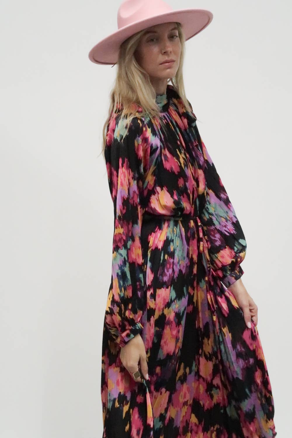 Pleated Maxi Dress