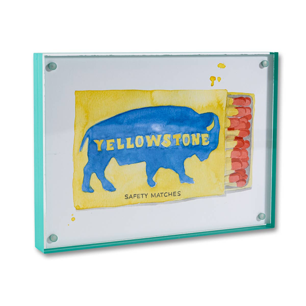 Yellowstone Matchbook Watercolor Print