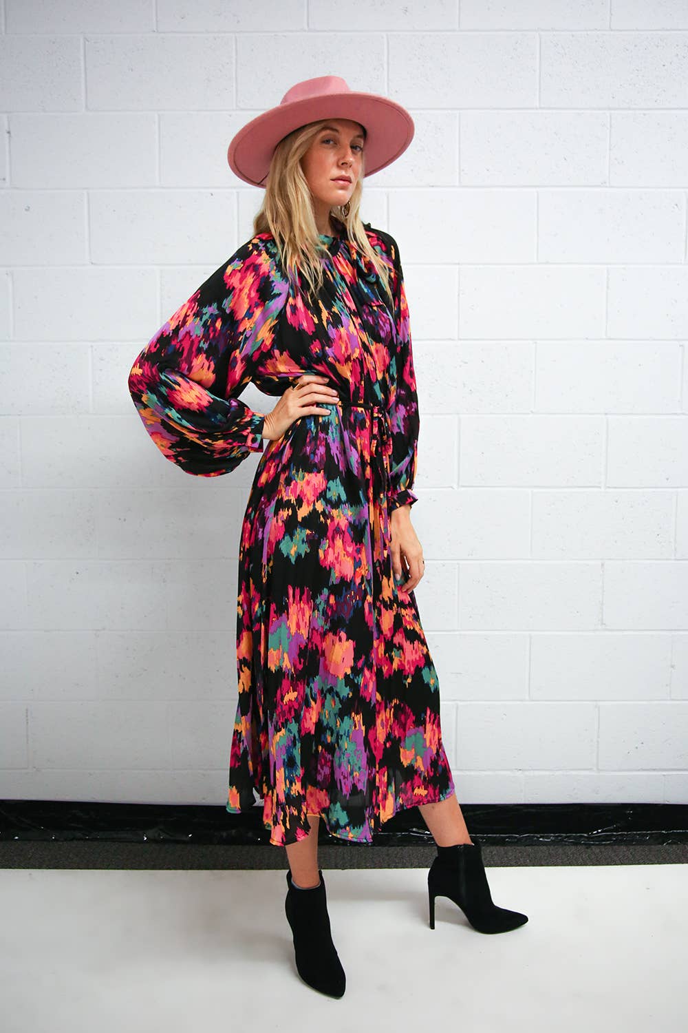Pleated Maxi Dress
