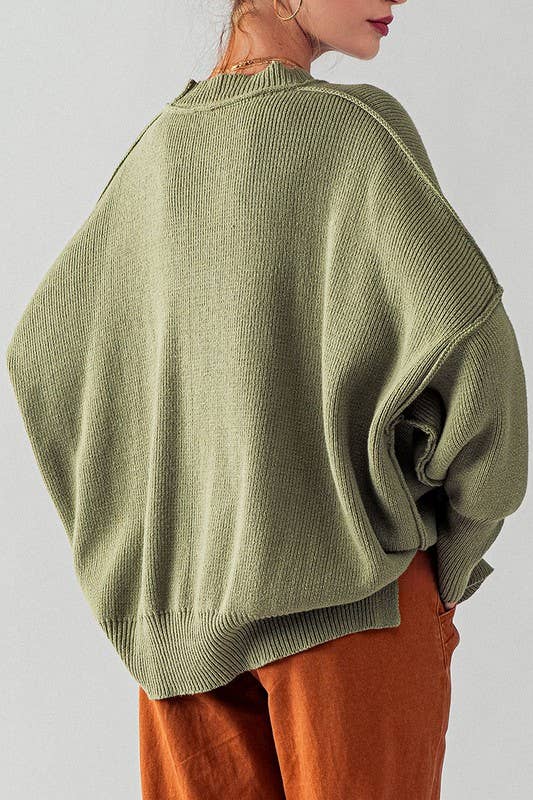 Oversized Side Slit Sweater