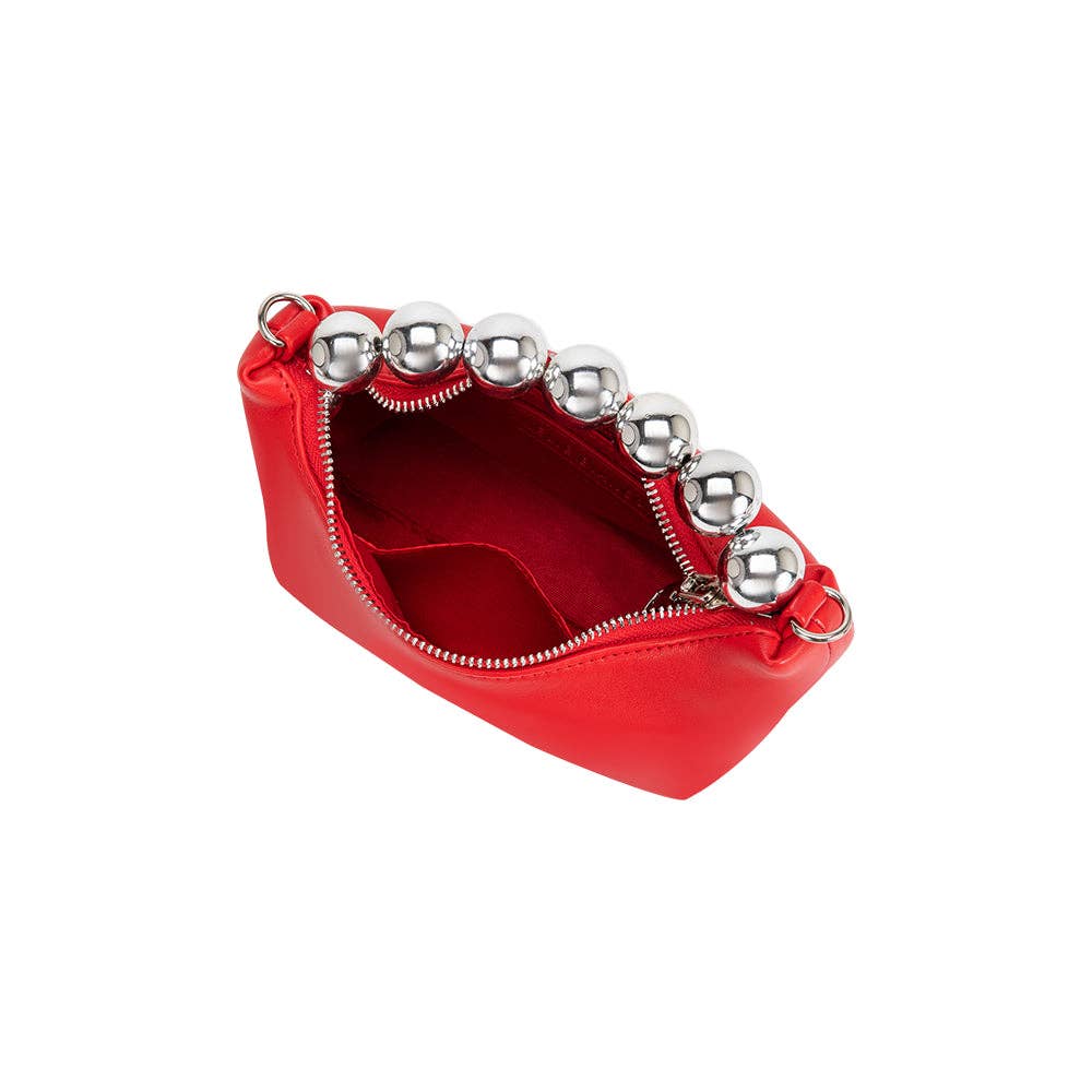 Recycled Vegan Crossbody Bag - Red