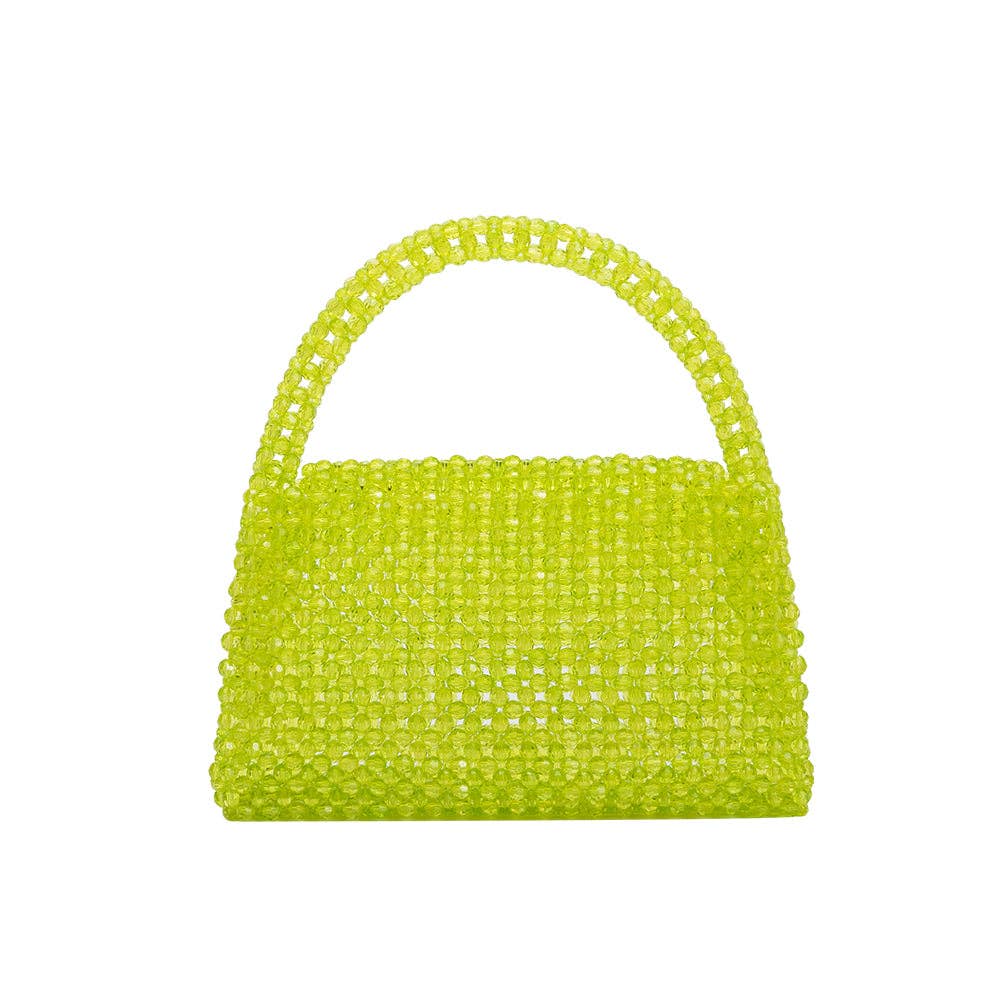 Beaded Bag in Lime