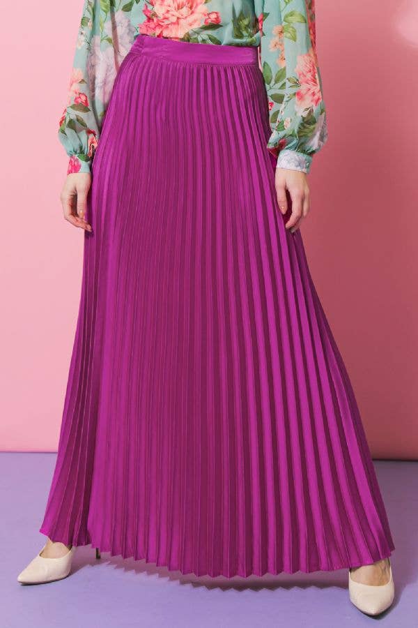 Pleated Maxi Skirt