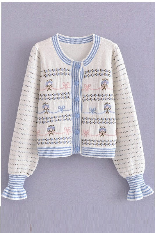 Ruffle Cuff Cardigan