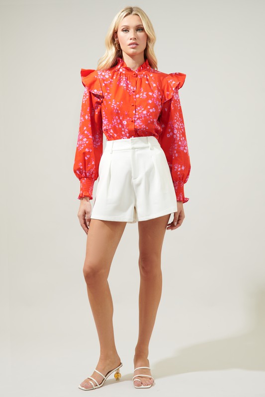 Floral Poplin Blouse