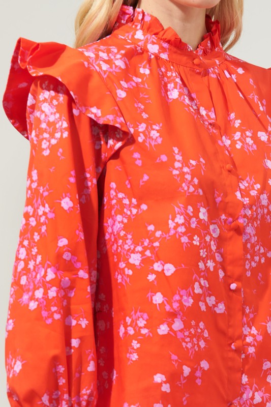 Floral Poplin Blouse
