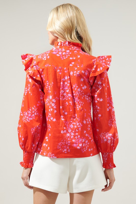 Floral Poplin Blouse
