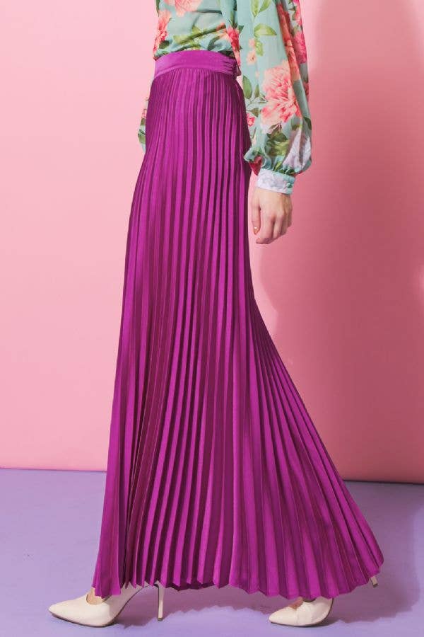 Pleated Maxi Skirt