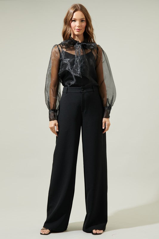 Organza Puff Top