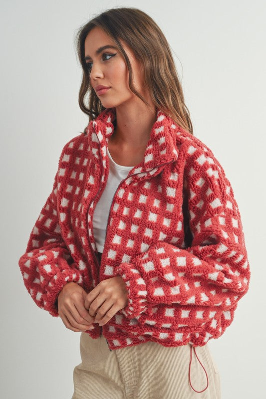 Checkered Sherpa Jacket