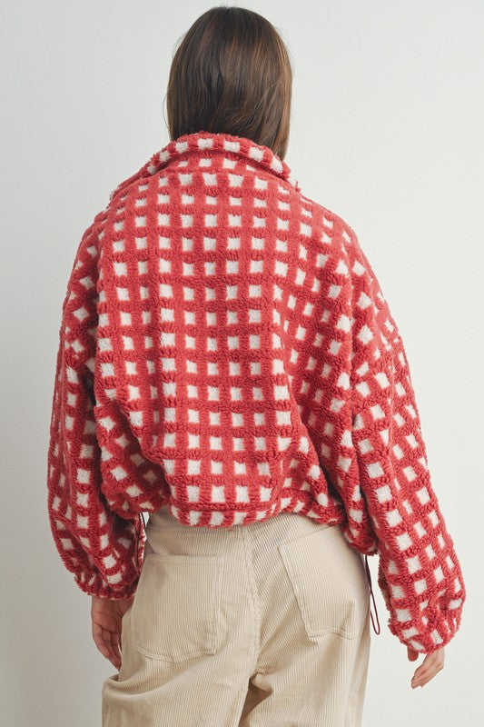 Checkered Sherpa Jacket