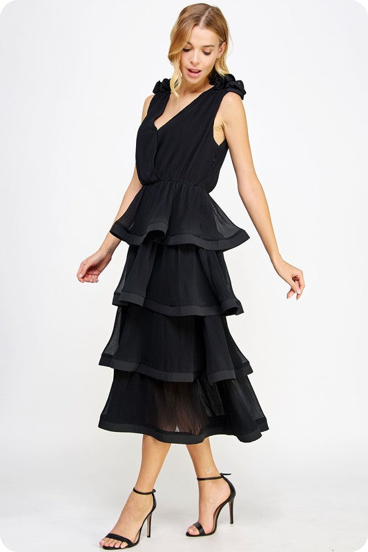 Ruffle Tiered Midi Dress