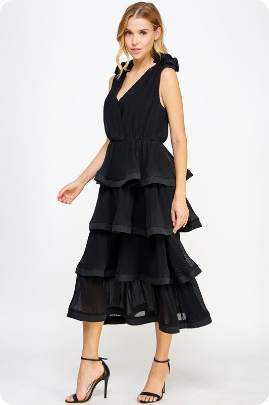 Ruffle Tiered Midi Dress