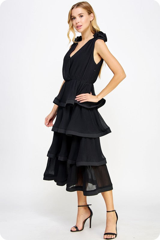 Ruffle Tiered Midi Dress