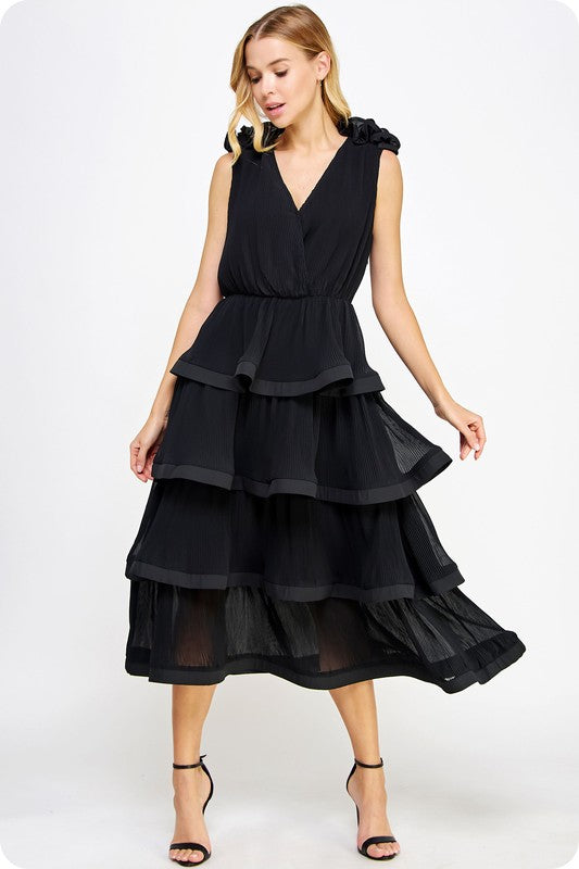 Ruffle Tiered Midi Dress