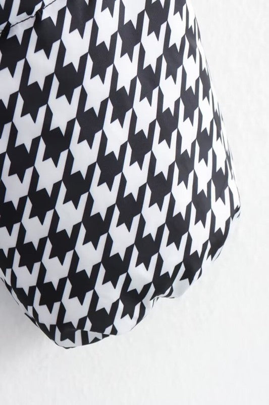 Houndstooth Puff Jacket