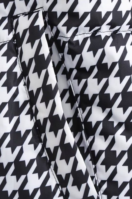 Houndstooth Puff Jacket