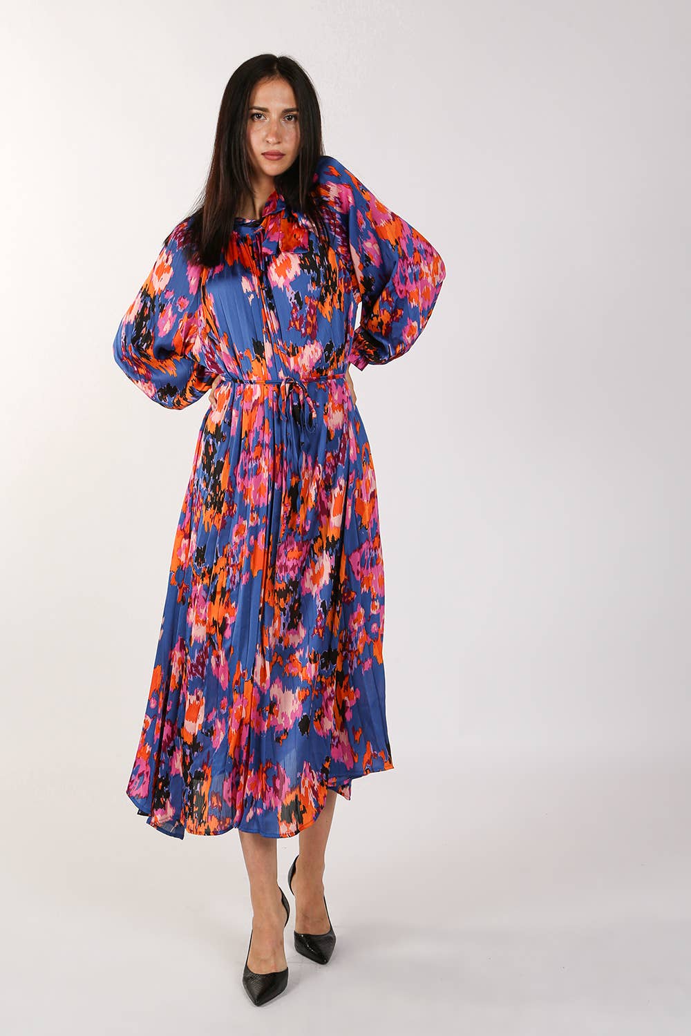 Pleated Maxi Dress