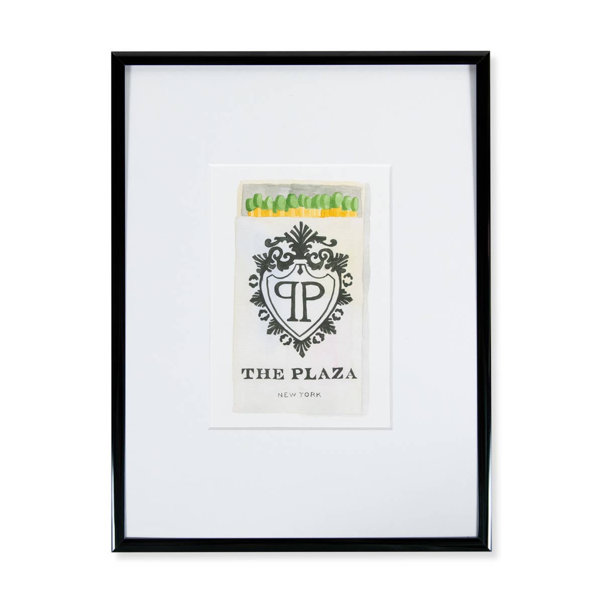 The Plaza NY Matchbook Watercolor Print