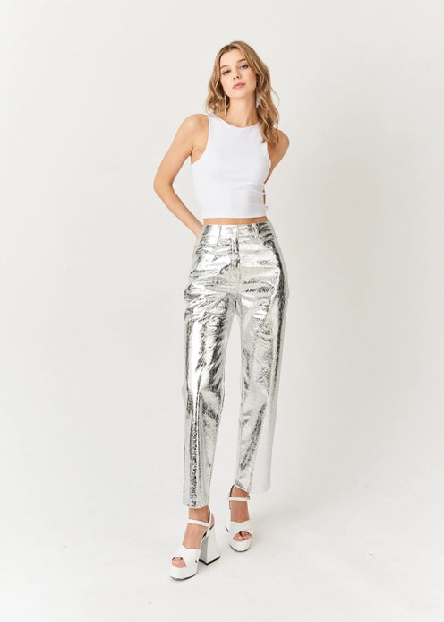 Lupe High Waist Metallic Pants