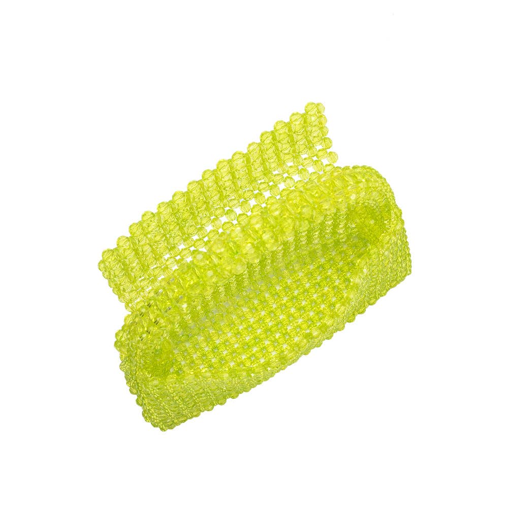 Beaded Bag in Lime