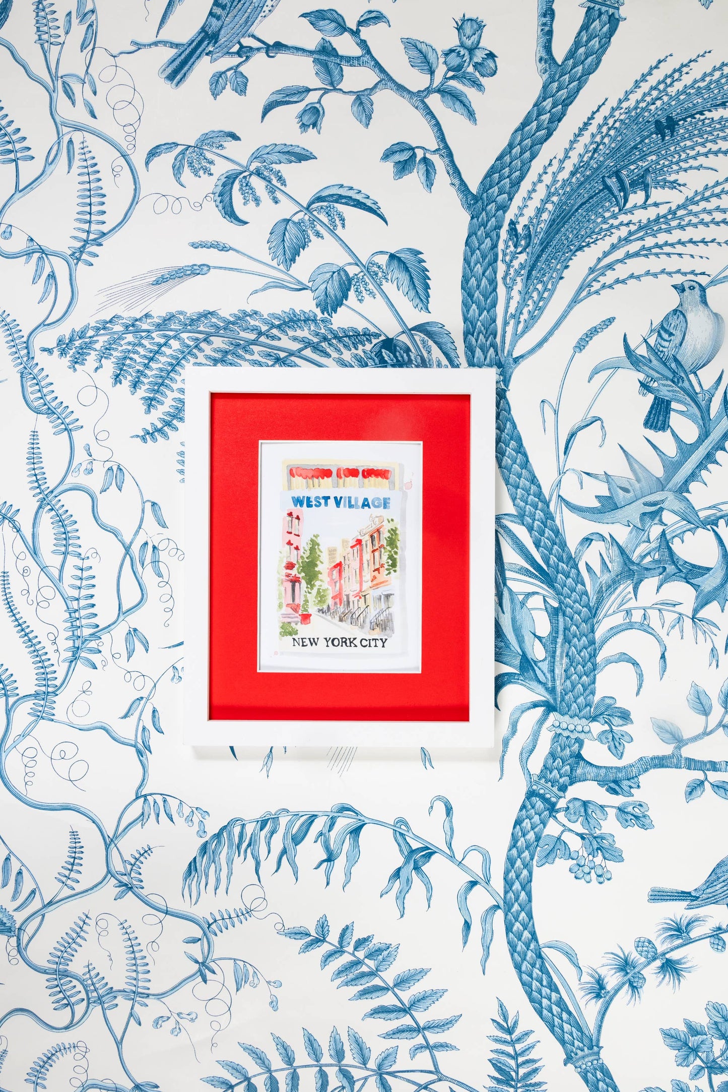 West Village NYC Matchbook Water Color Print