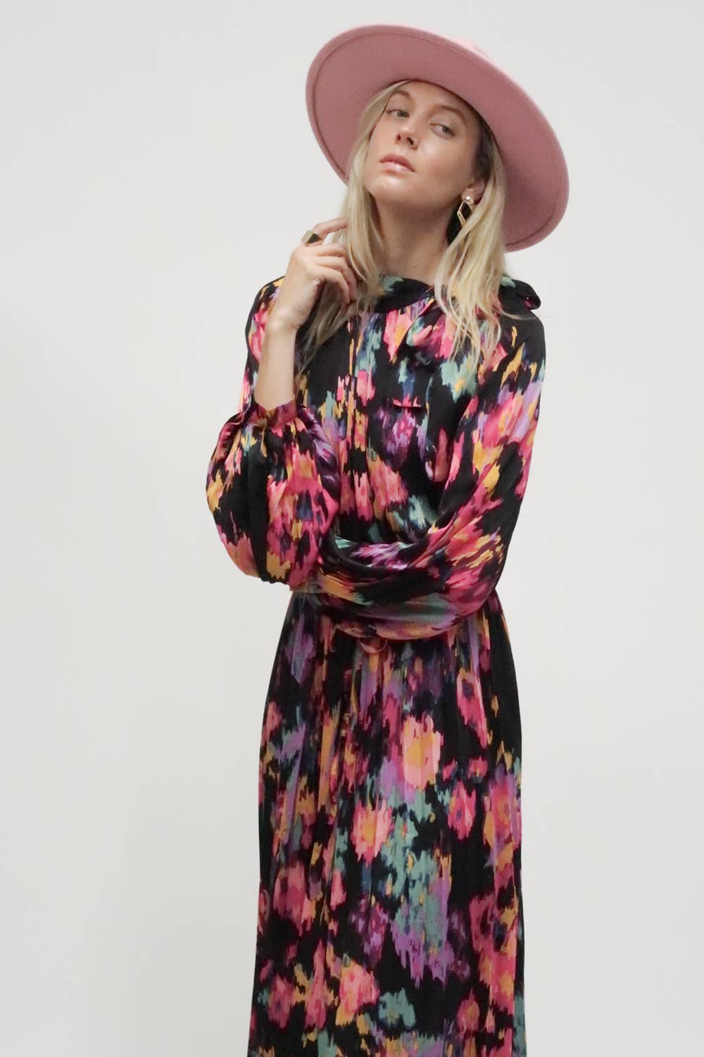 Pleated Maxi Dress