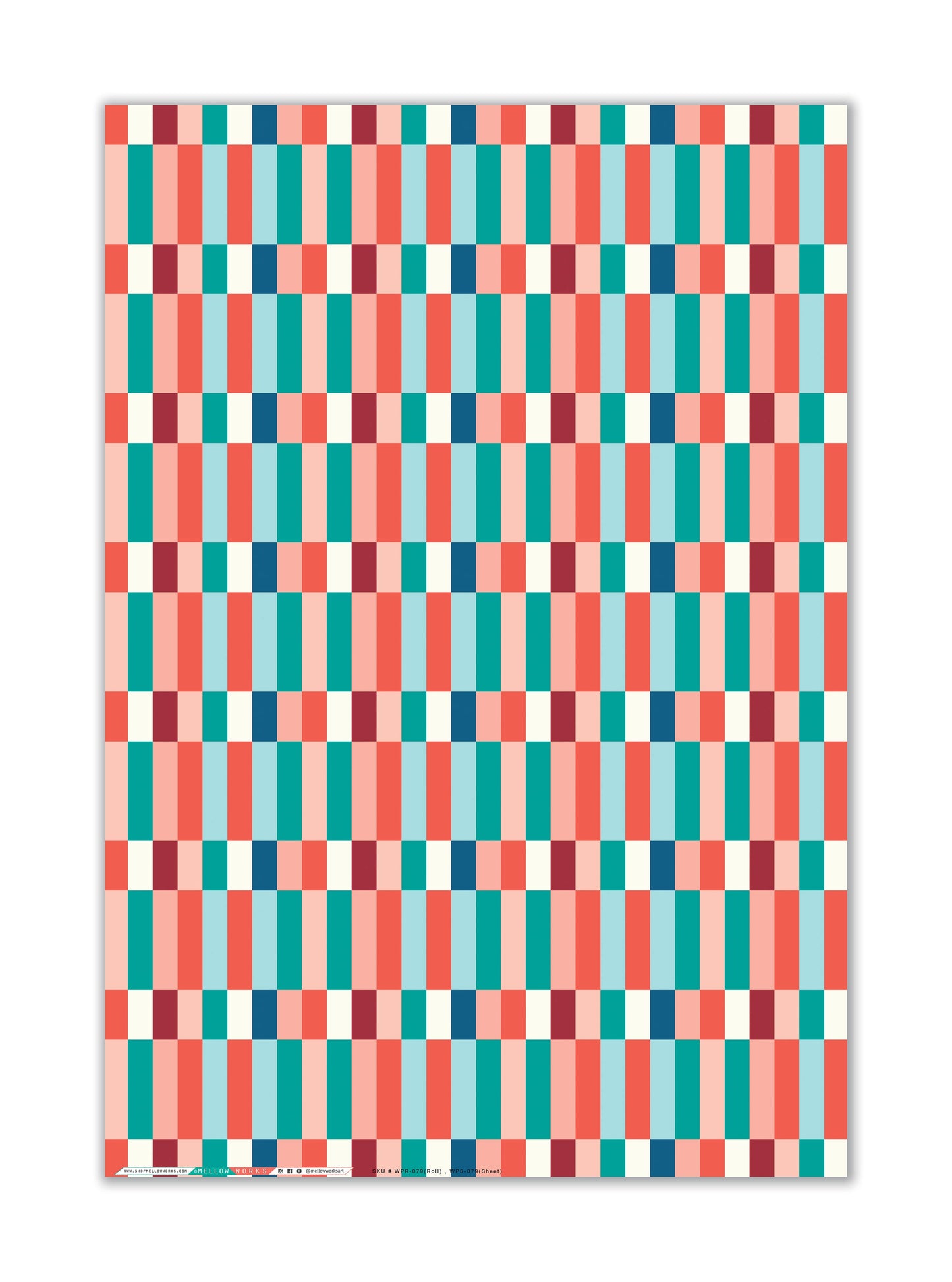 Checkerboard Stripe Gift Wrap