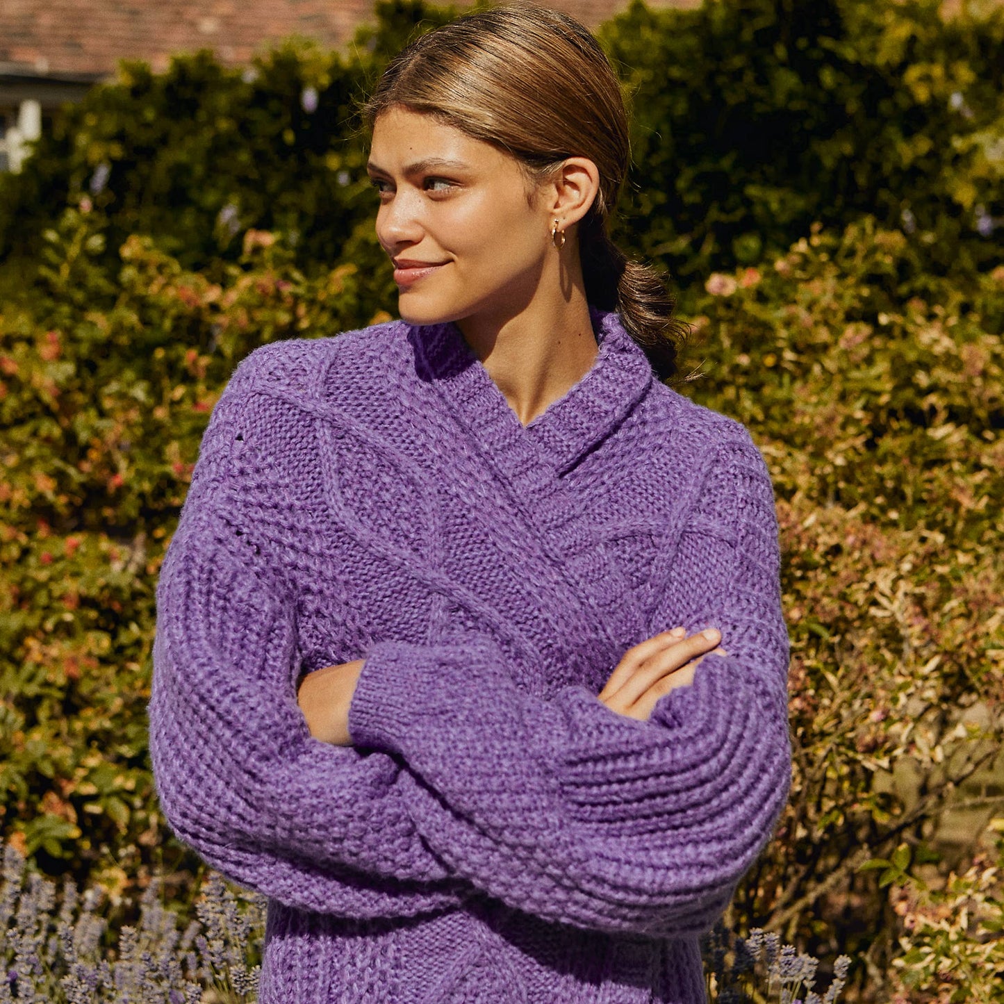 Maxi Cardigan in Purple