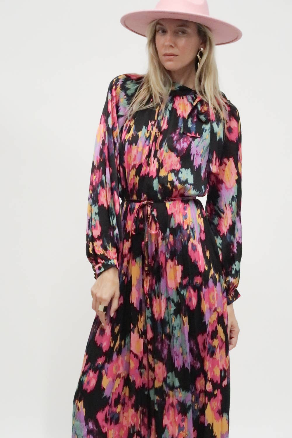 Pleated Maxi Dress