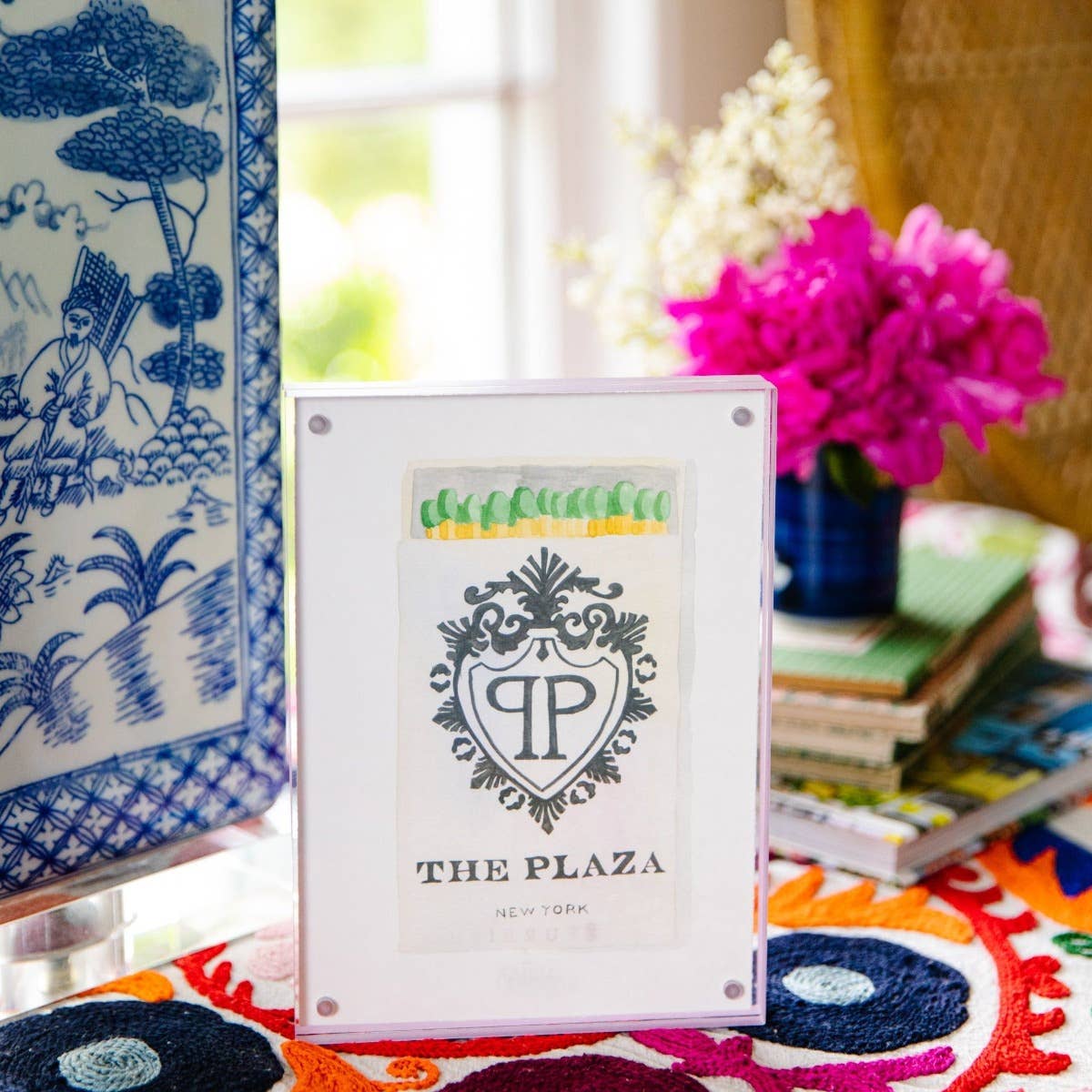 The Plaza NY Matchbook Watercolor Print