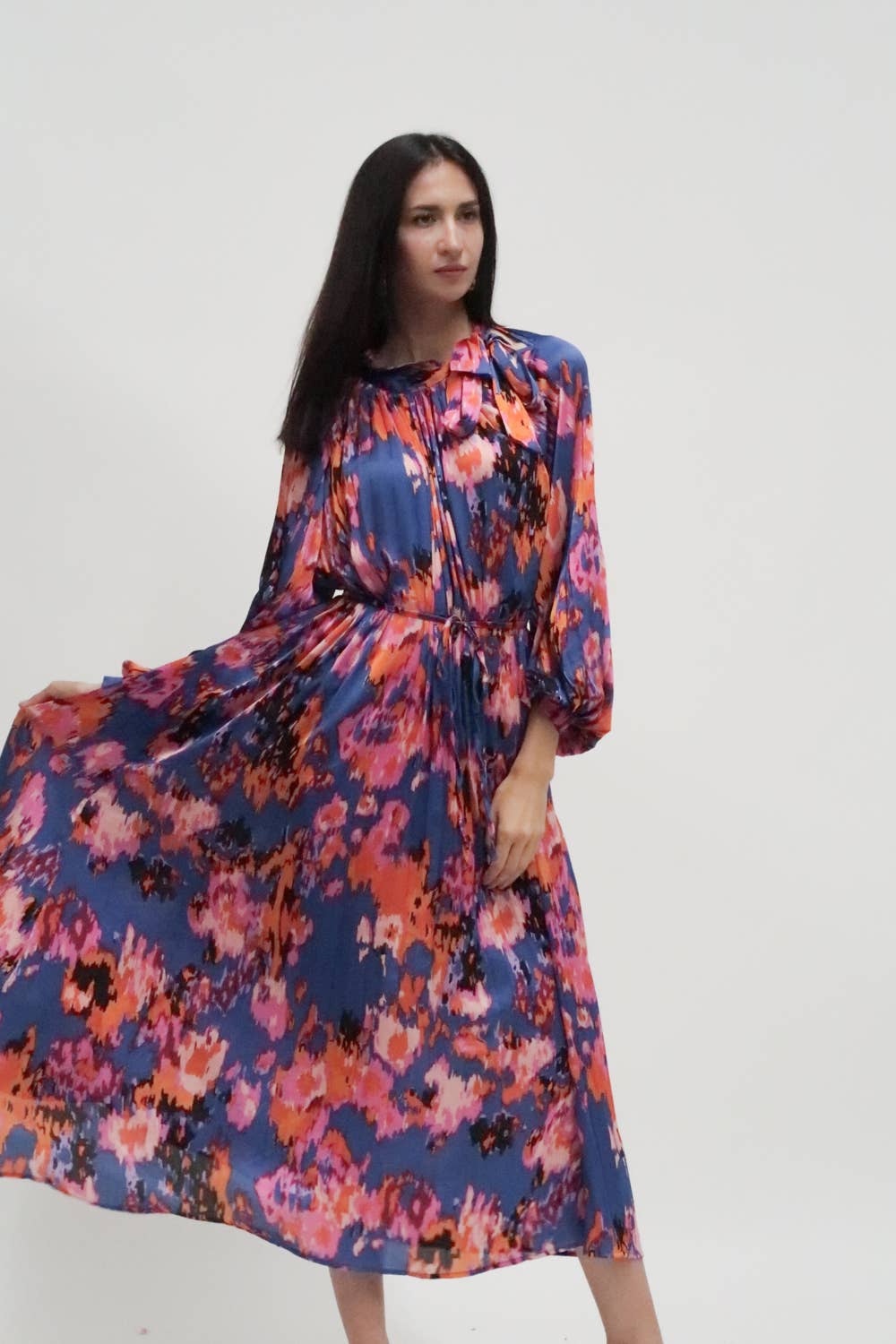 Pleated Maxi Dress