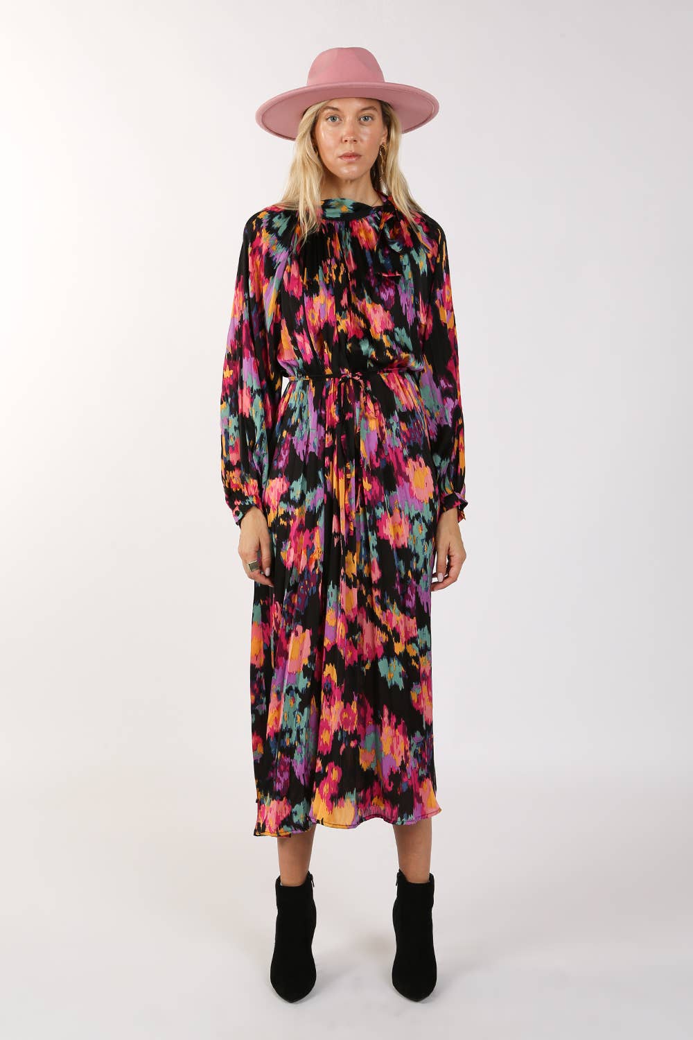 Pleated Maxi Dress