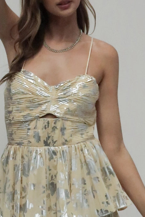 Metallic Tiered Dress