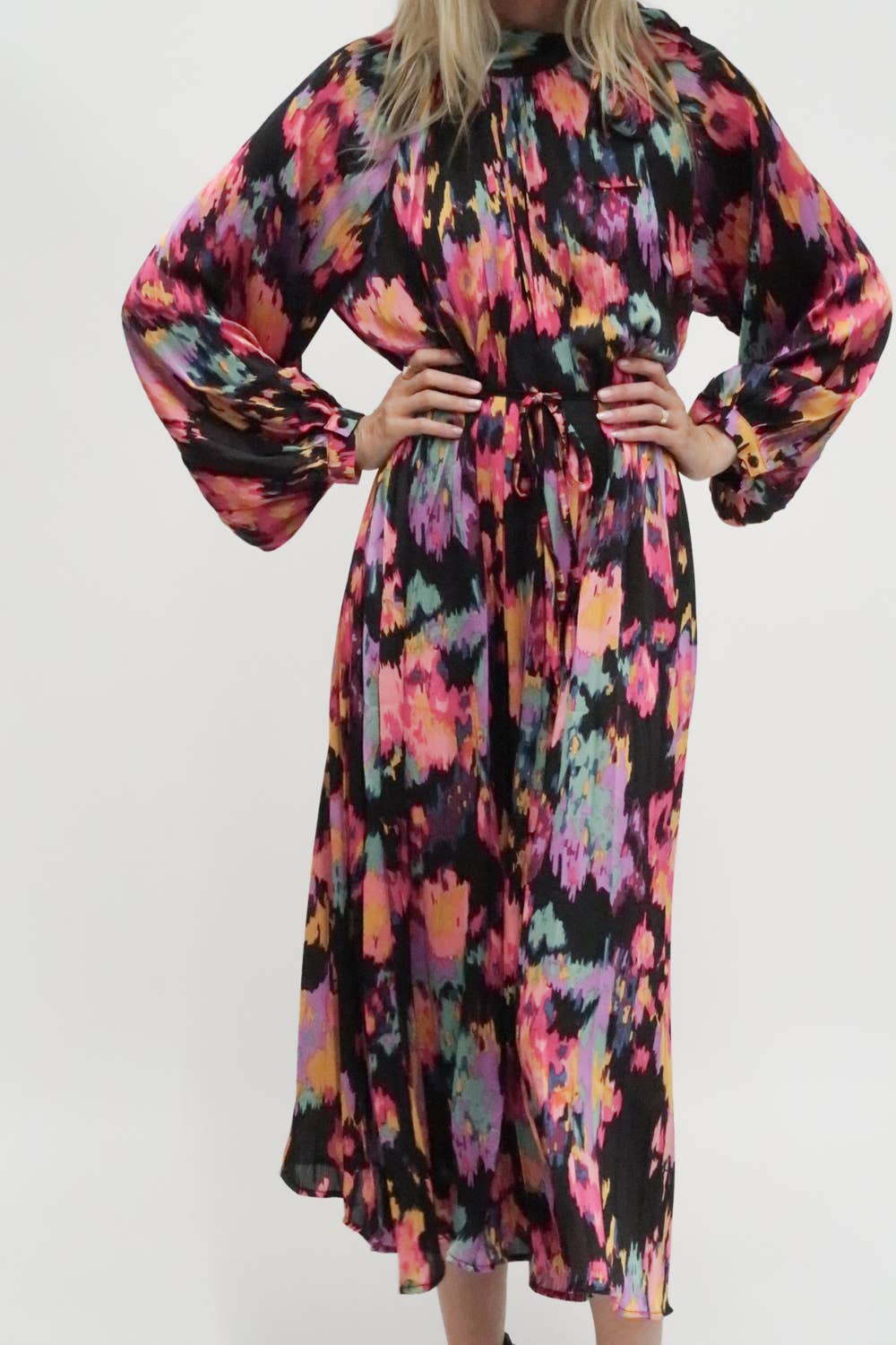 Pleated Maxi Dress