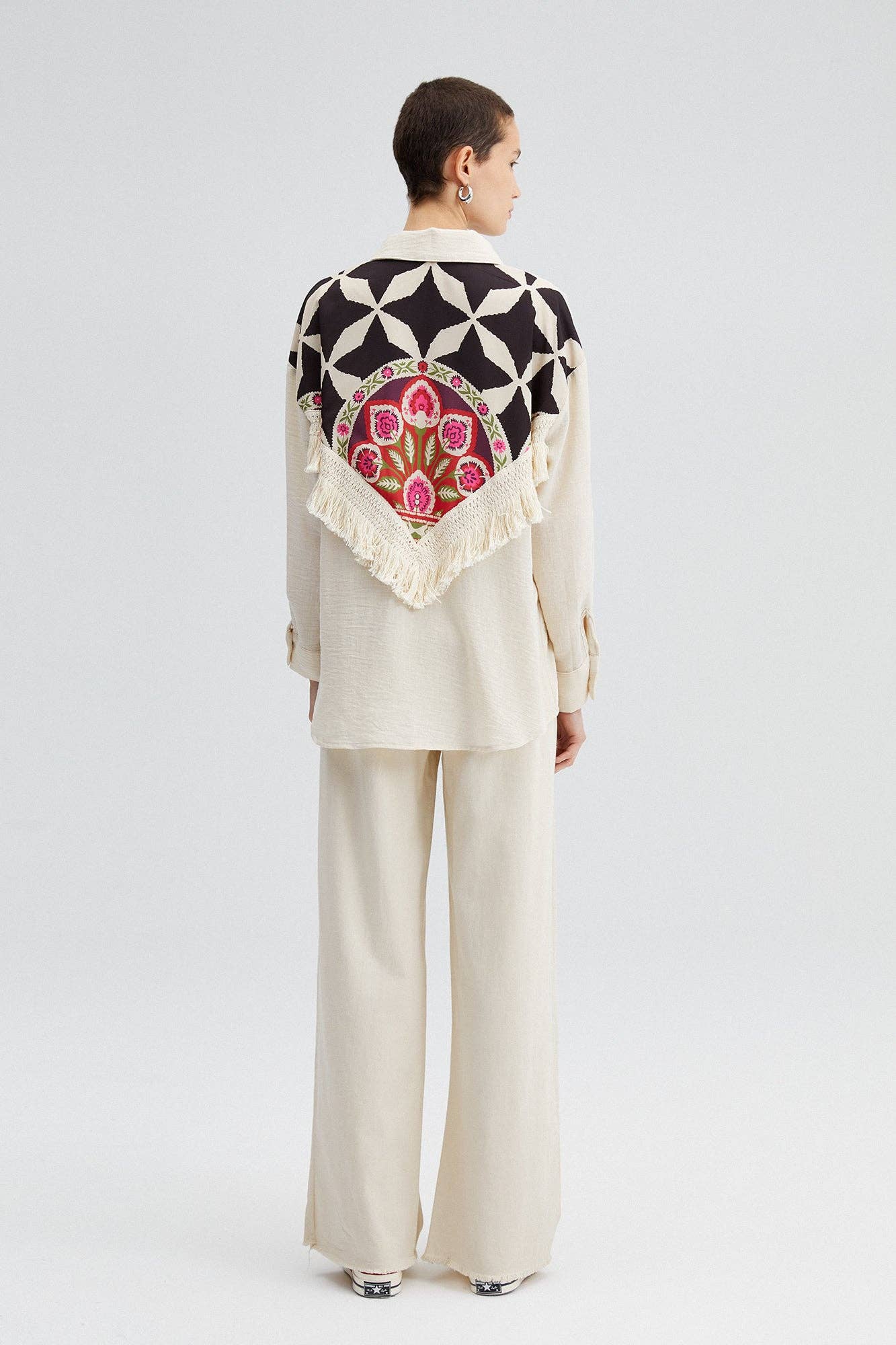 Printed Tassel Shirt