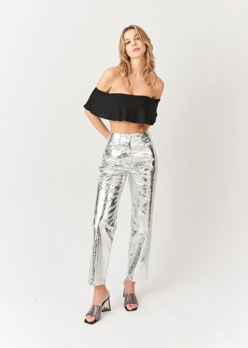 Lupe High Waist Metallic Pants