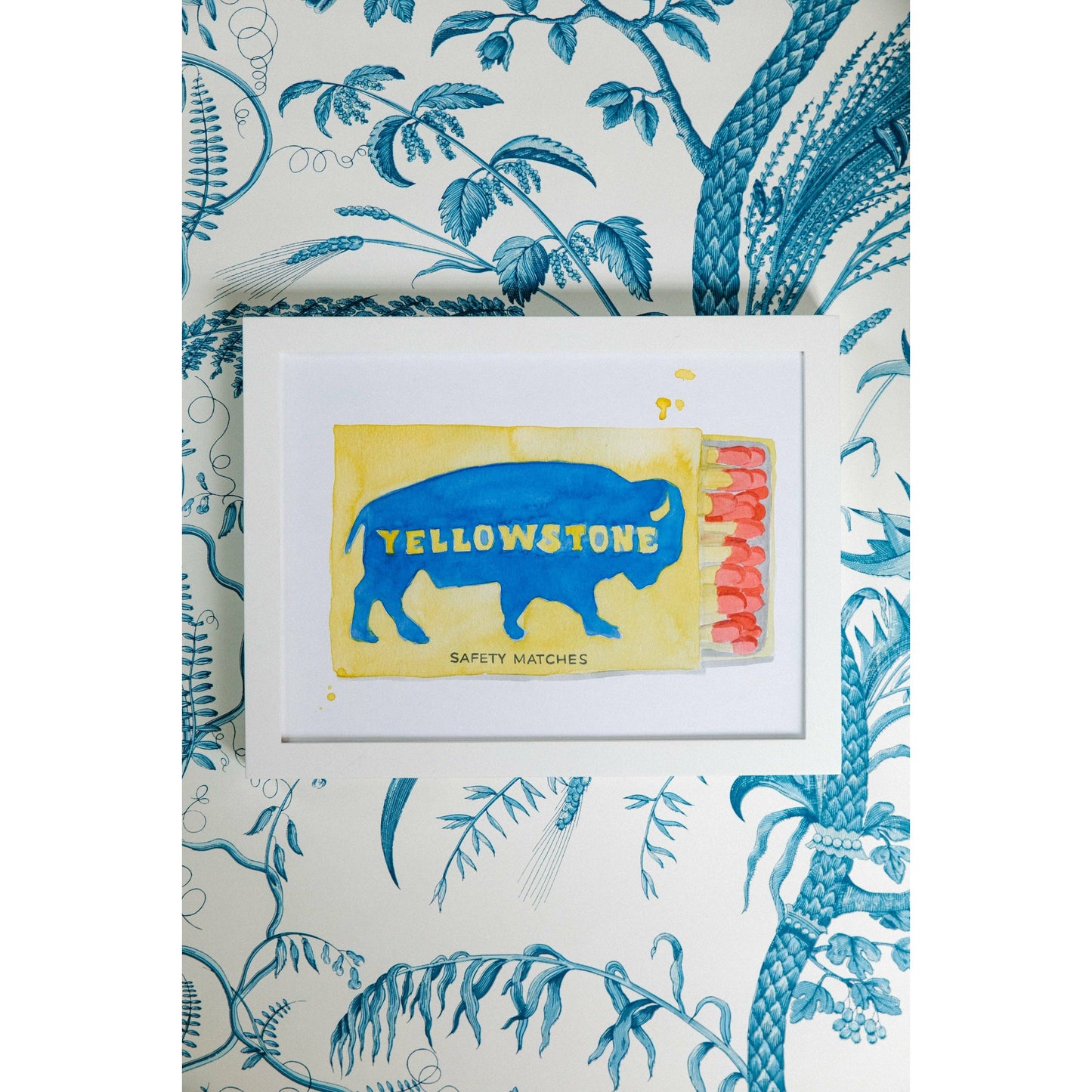 Yellowstone Matchbook Watercolor Print