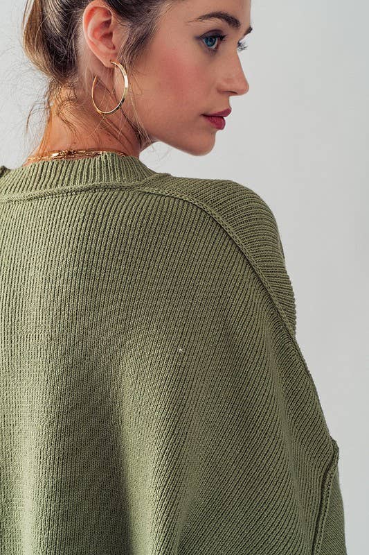 Oversized Side Slit Sweater