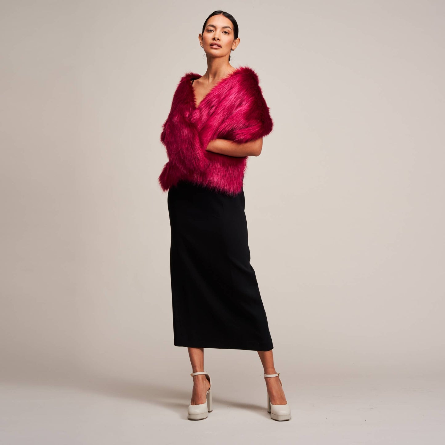 Luxury Faux Fur Pocket Stole