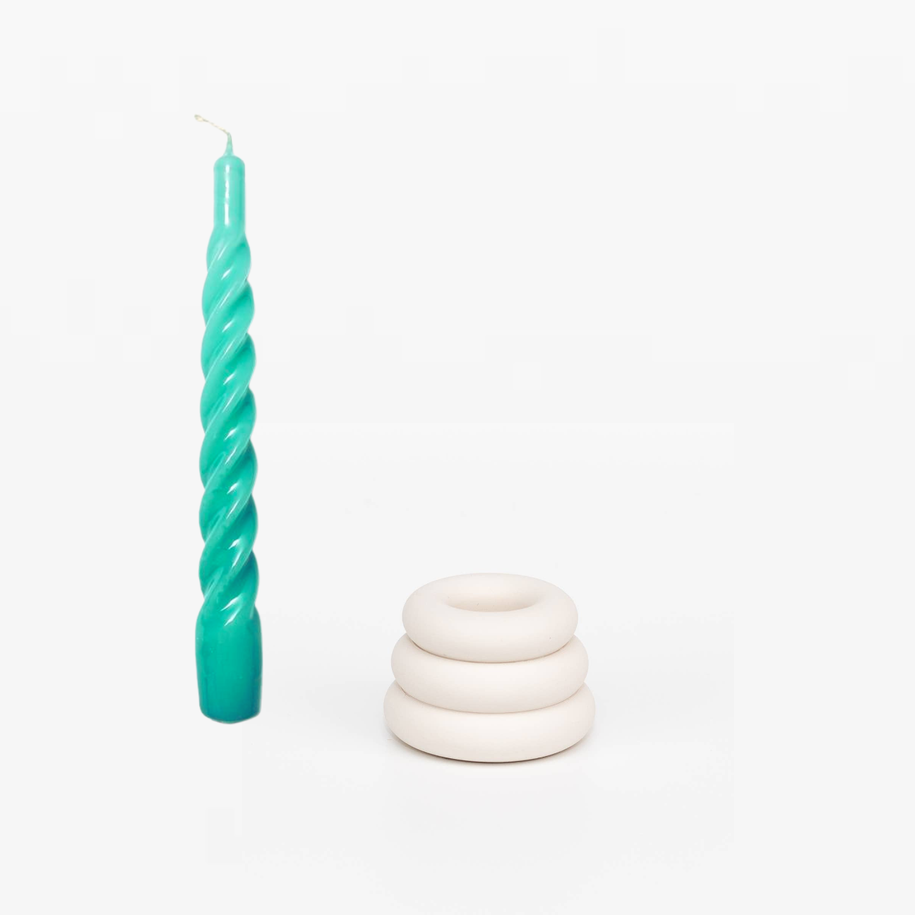 Twisted Gloss Candle & Holder