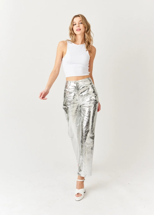 Lupe High Waist Metallic Pants