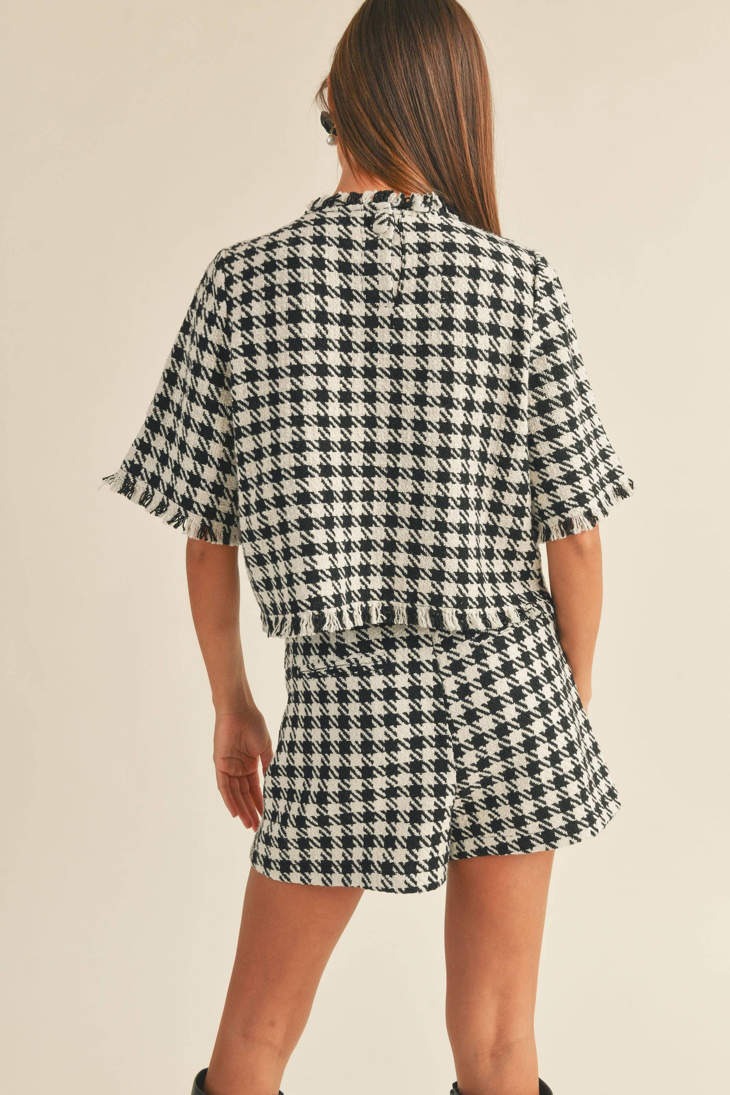 Tweed Short Sleeve Top