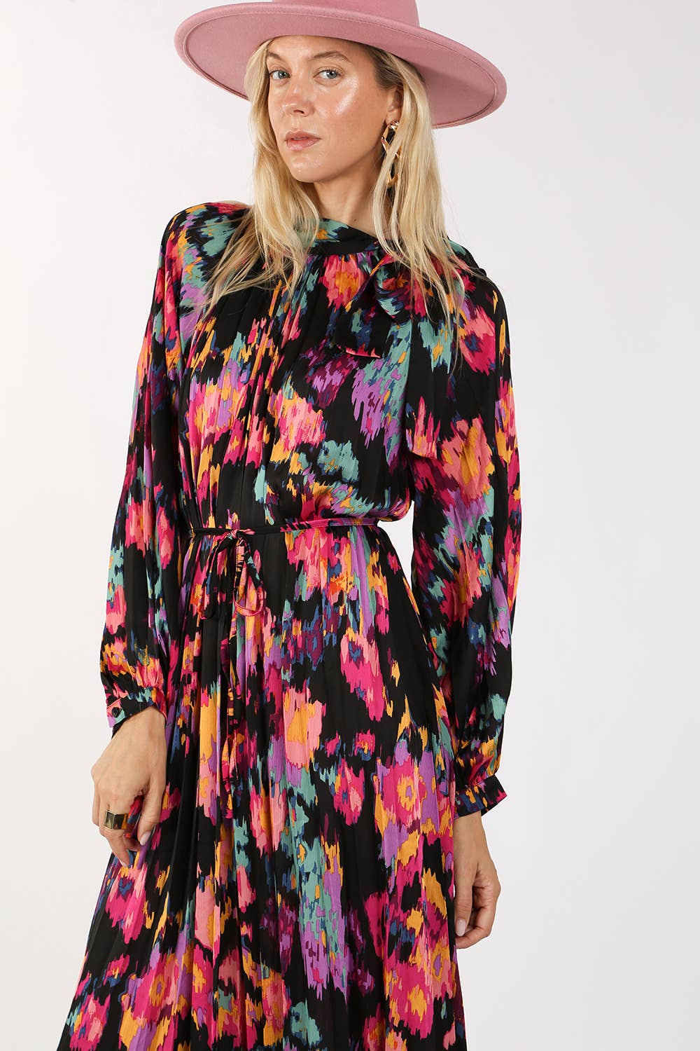 Pleated Maxi Dress