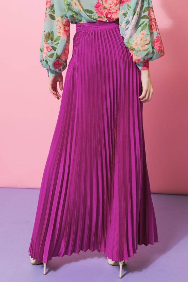 Pleated Maxi Skirt