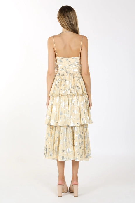 Metallic Tiered Dress