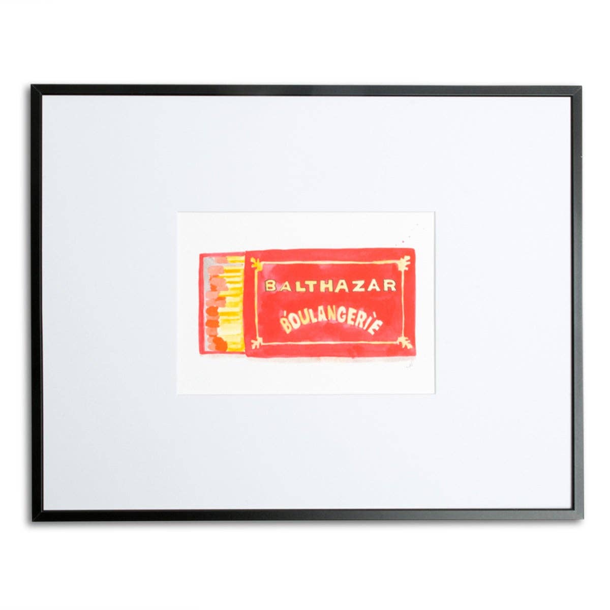 Balthazar Matchbook Watercolor Print