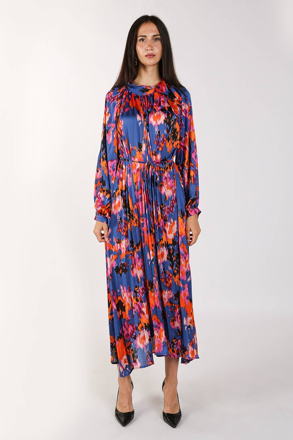 Pleated Maxi Dress