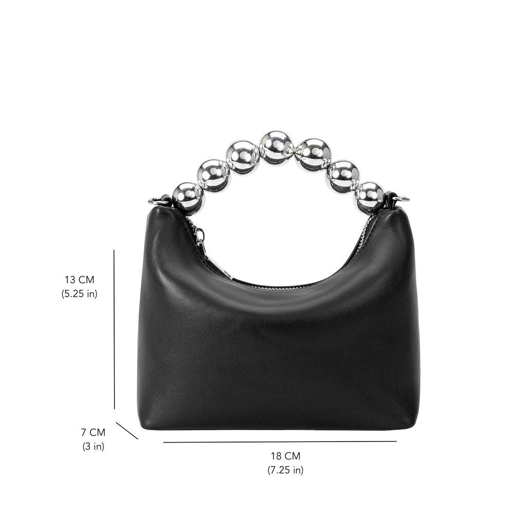 Recycled Vegan Crossbody Bag - Black