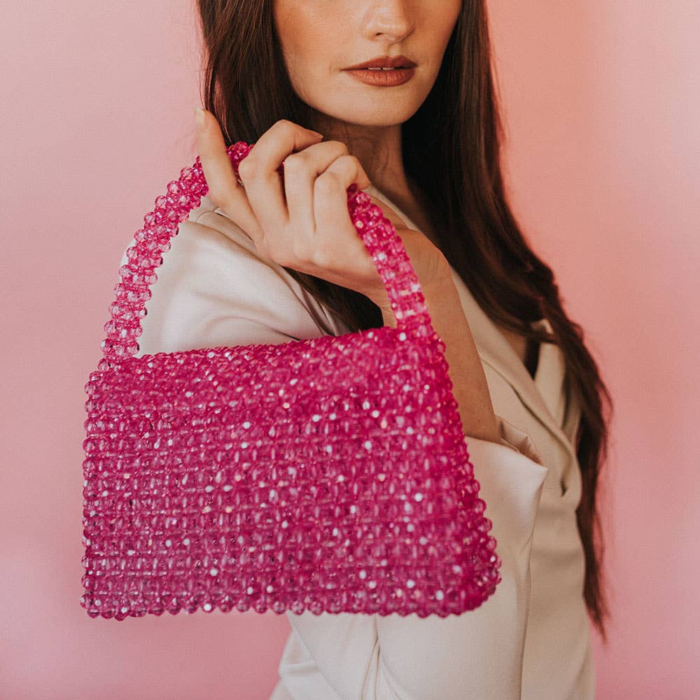 Beaded Bag in Lime